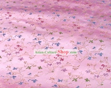 Classical Pink Flower Silk Fabric