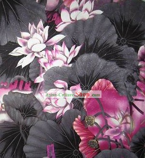 Chinese Classical Lotus Silk Fabric