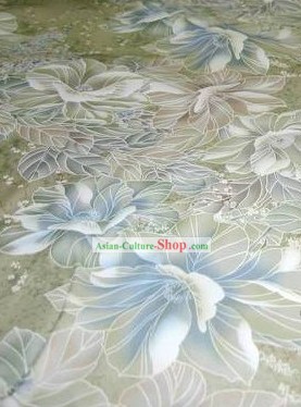 Chinese Traditional Flower Silk Fabric