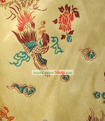 Traditional Chinese Dragon Phoenix Silk Fabric