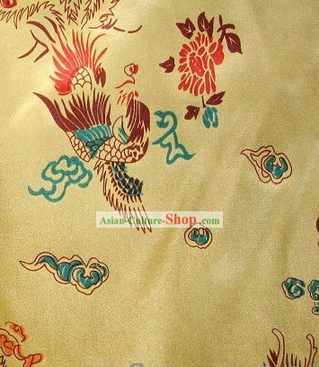 Traditional Chinese Dragon Phoenix Silk Fabric