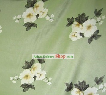 Chinese Pure Silk Flower Fabric