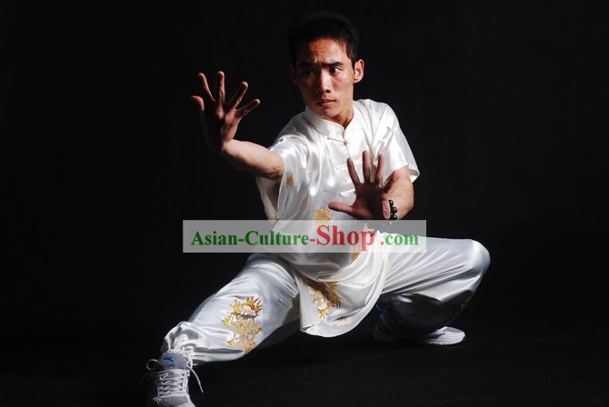 Chinese Professional Wushu Performance Silk Suit for Men