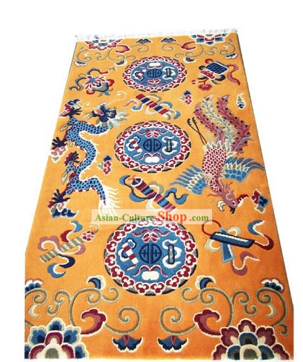 Chinese Palace Dragon Phoenix Wool Carpet