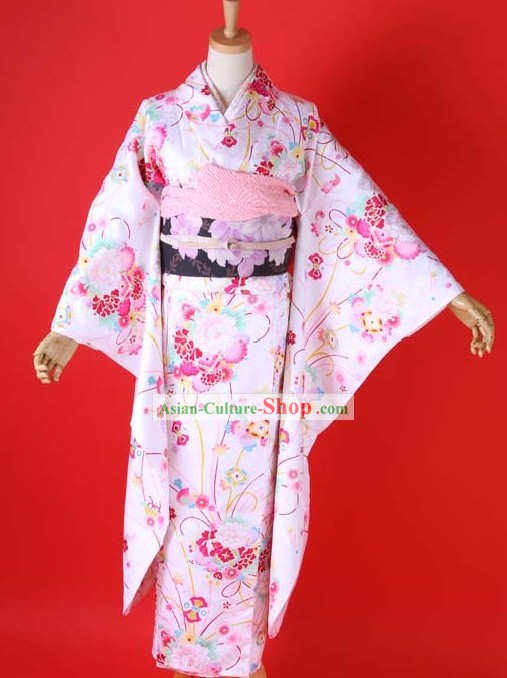 Japanese Classical Kimono Complete Set for Women
