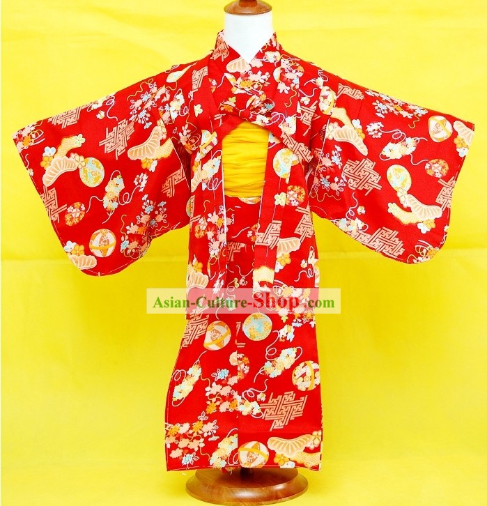 Traditional Japanese Kimono Complete Set for Children