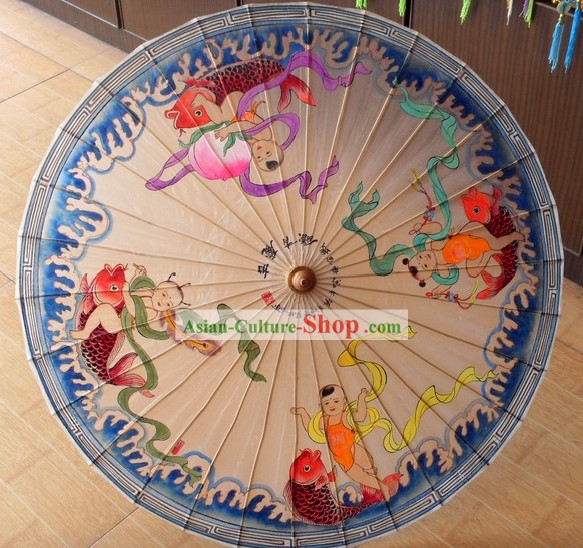 Chinese Traditional Baby Painting Umbrella