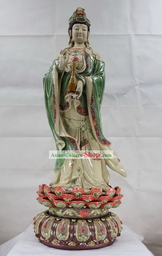 Guan Yin Shiwan Ceramics Figurine