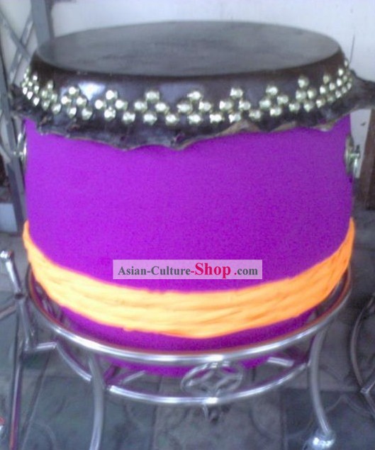 Luminous Purple Drum and Drum Cart