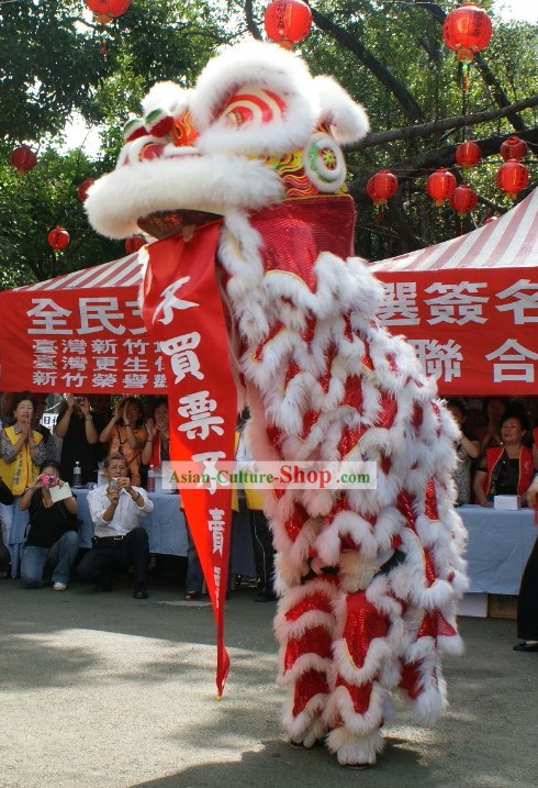 Happy Celebration Long Sheep Fur Lion Dance Costumes Complete Set