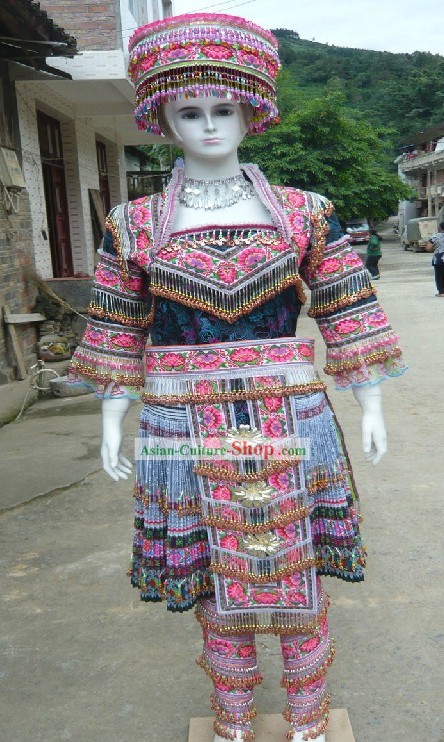 Traditional Miao Ethnic Clothing and Hat