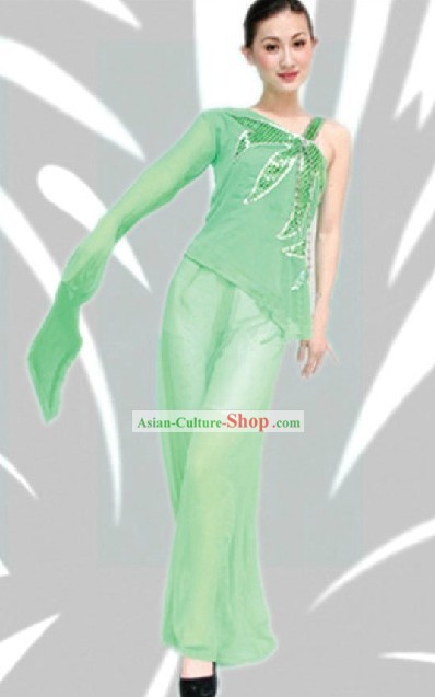 Traditional Chinese Leaf Dance Costume for Women