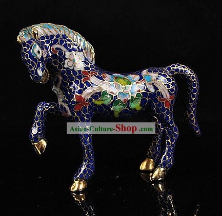 Chinese Classic Cloisonne Horse One Pair