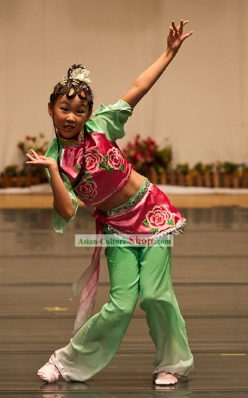 Chinese Classical Flower Dance Costume for Children