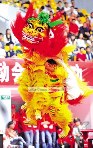 Supreme Long Yak Fur Northern Lion Dance Costume Complete Set