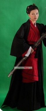 Ancient Chinese Swordswoman Costume Complete Set