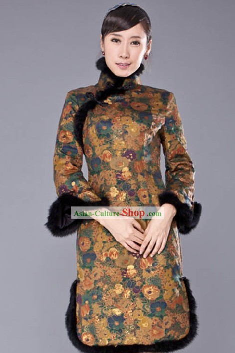 Traditional Chinese Long Sleeve Qipao for Women