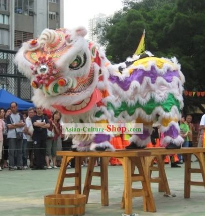 Happy New Year Chinese Classical FUT SAN Rainbow Lion Dance Costumes