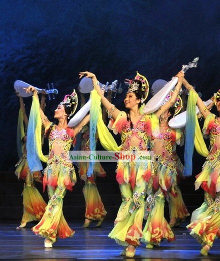 Ancient Fei Tian Lute Palace Dance Costume Complete Set