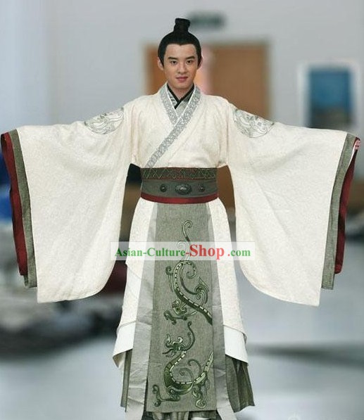 Ancient Chinese Han Dynasty Prince Dragon Robe Set