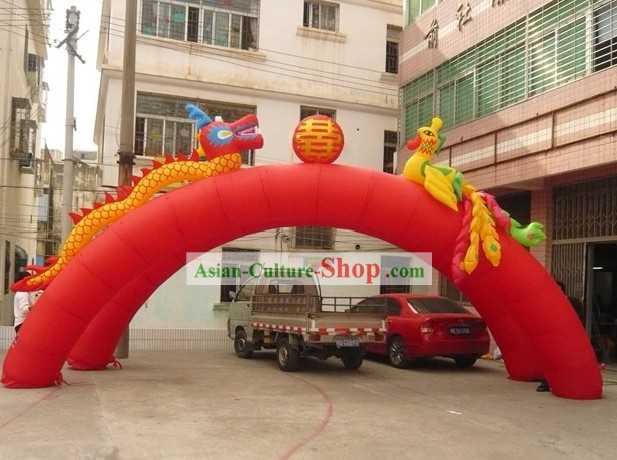 Large Inflatable Dragon and Phoenix Arch