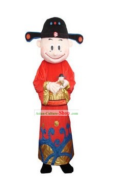 Chinese Cai Shen Mascot Costumes Complete Set
