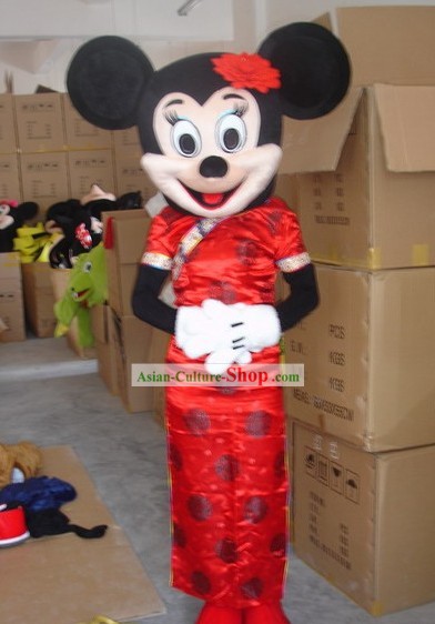 Chinese Female Mickey Mascot Costumes Complete Set