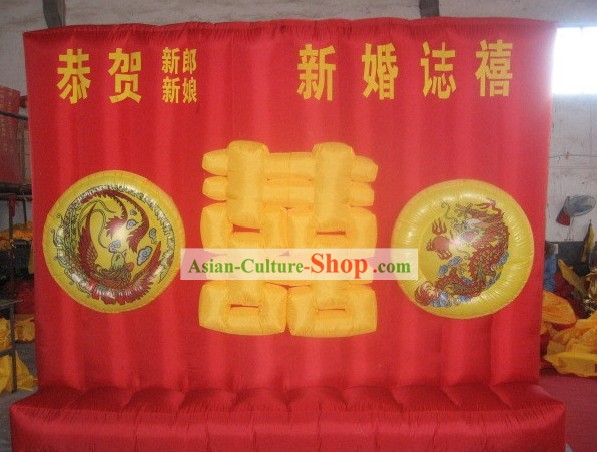 Chinese Wedding Dragon Phoenix Inflatable Background
