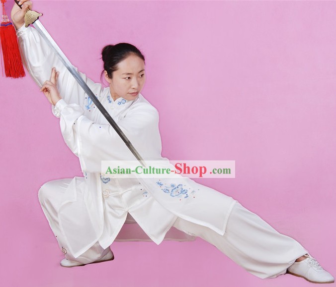 Chinese Silk Taiji Uniforms and Cape Set