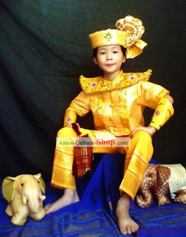 Traditional Thailand Prince Clothing for Children