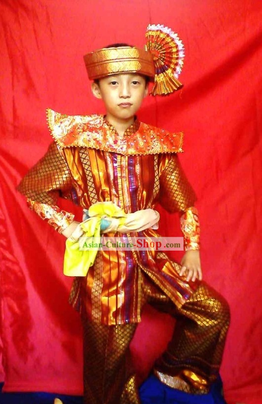 Traditional Thailand Prince Clothing for Children