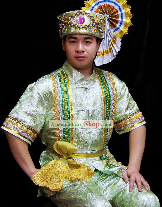 Traditional Thailand Palace Dress Set for Men