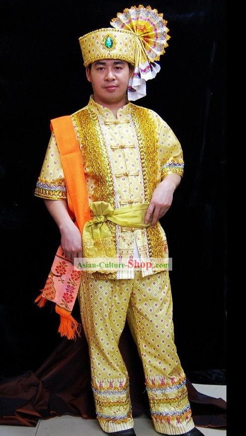 Traditional Thailand Ceremony Dress Set for Men