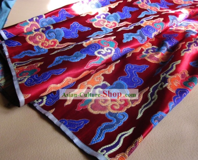 Traditional Chinese Lucky Cloud Brocade Fabric