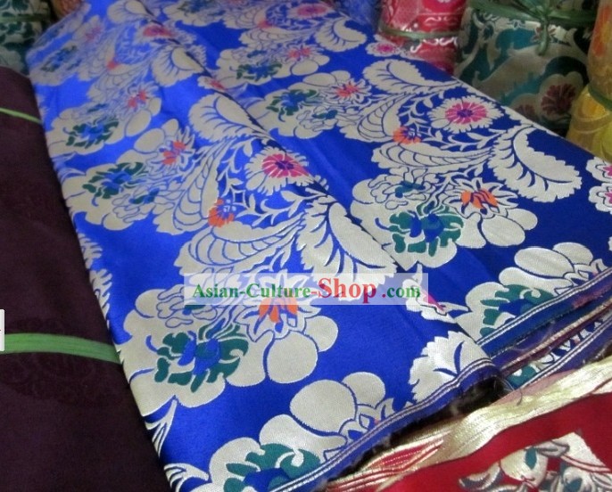 Traditional Chinese Flower Brocade Fabric
