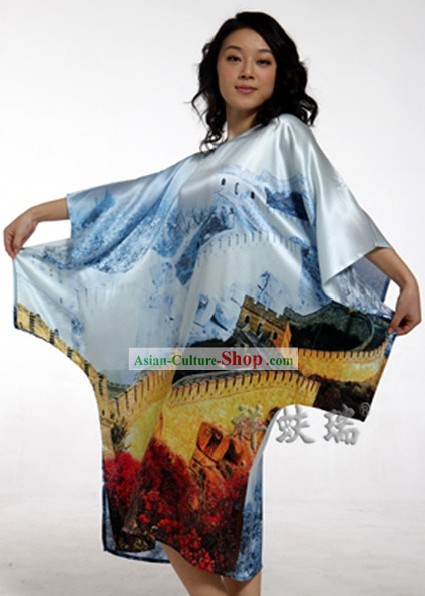 Rui Fu Xiang Beijing Great Wall Silk Robe for Women