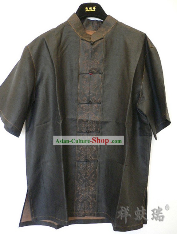 Rui Fu Xiang Watered Gauze Traditional Chinese Blouse for Men