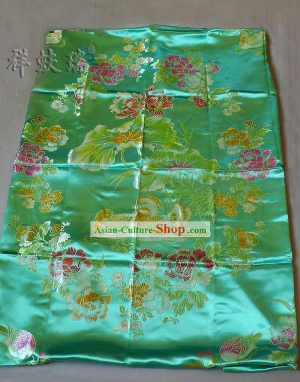 Chinese Peking Rui Fu Xiang Mandarin Ducks Wedding Brocade Bedcover