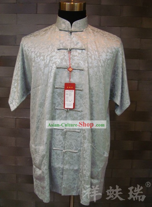Rui Fu Xiang Traditional Chinese Silk Dragon Shirt for Men
