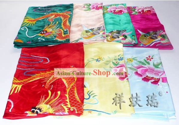 Beijing Rui Fu Xiang Silk Dragon Phoenix Wedding Silk Bedcover