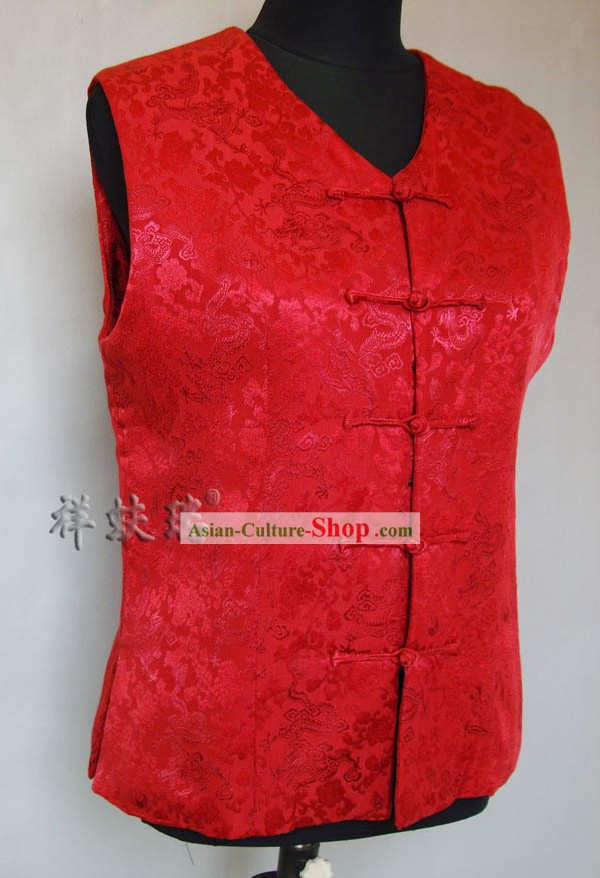 Traditional Chinese Famous Time-honored Rui Fu Xiang Wedding Dragon Jacket