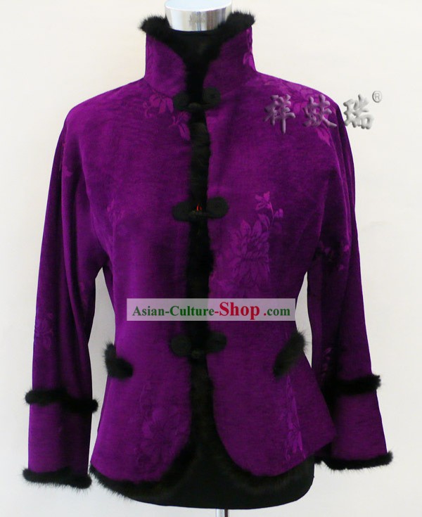 Well-known Rui Fu Xiang Purple Tang Suit for Women