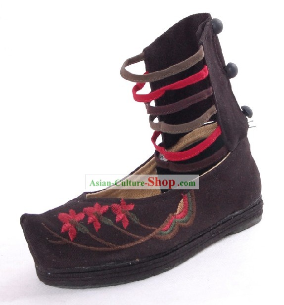 Traditional Chinese Handmade Embroidered Summer Cool Boots