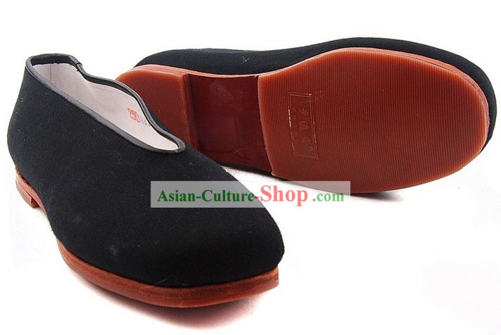 Chinese Classic Handmade Bu Ying Zhai Black Shoes for Women