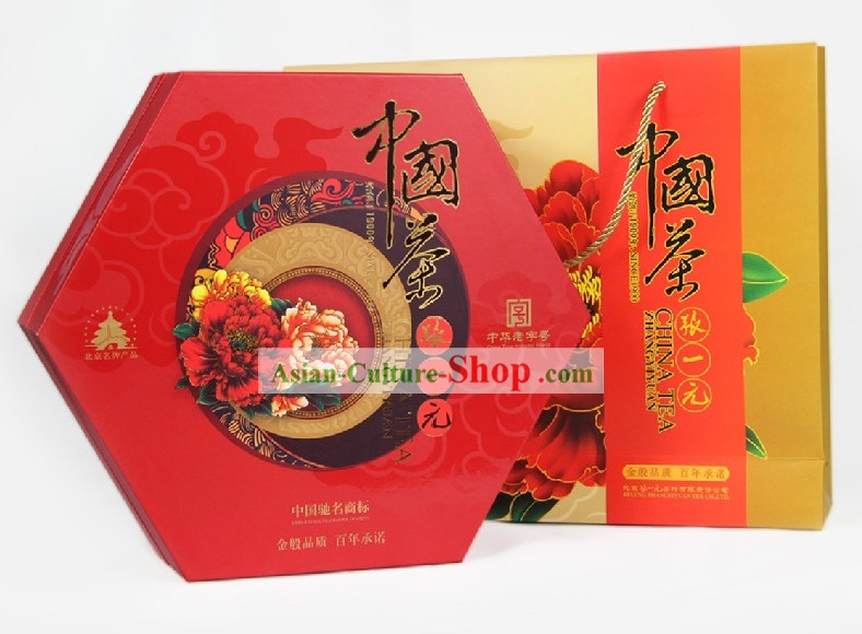 Chinese Zhang Yiyuan Longjing Tie Guanyin Red and Flower Tea Leaf in Gift Package