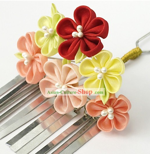 Traditional Japanese Kimono Hair Decoration Flower Set