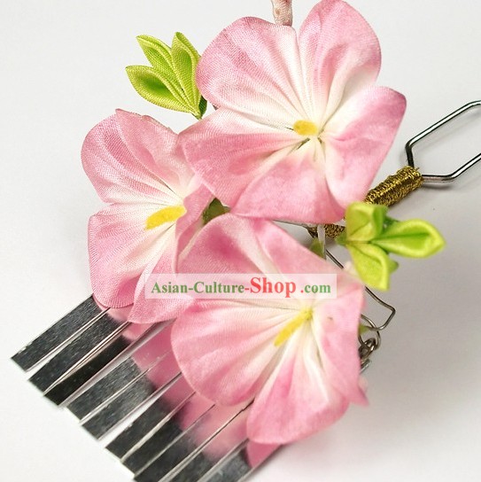 Handmade Japanese Kimono Flower Hair Accessories for Women