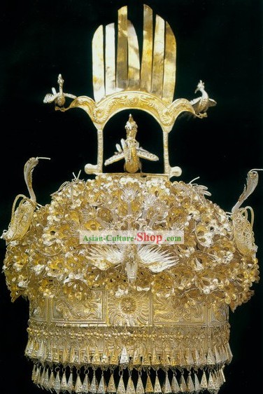 Chinese Miao Silver Large Coronet