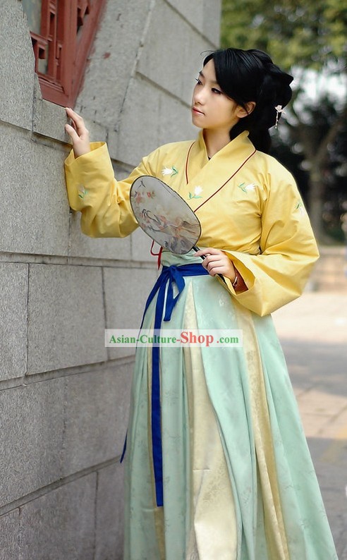 Ancient Chinese Handmaiden Costumes Full Set