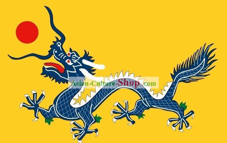 Custom Made Qing Dyansty Manchu Triangle Dragon Flag